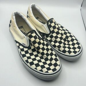 Vans Classic Slip-On Checkerboard Shoe mens 7.5 wide or women’s 9 wide